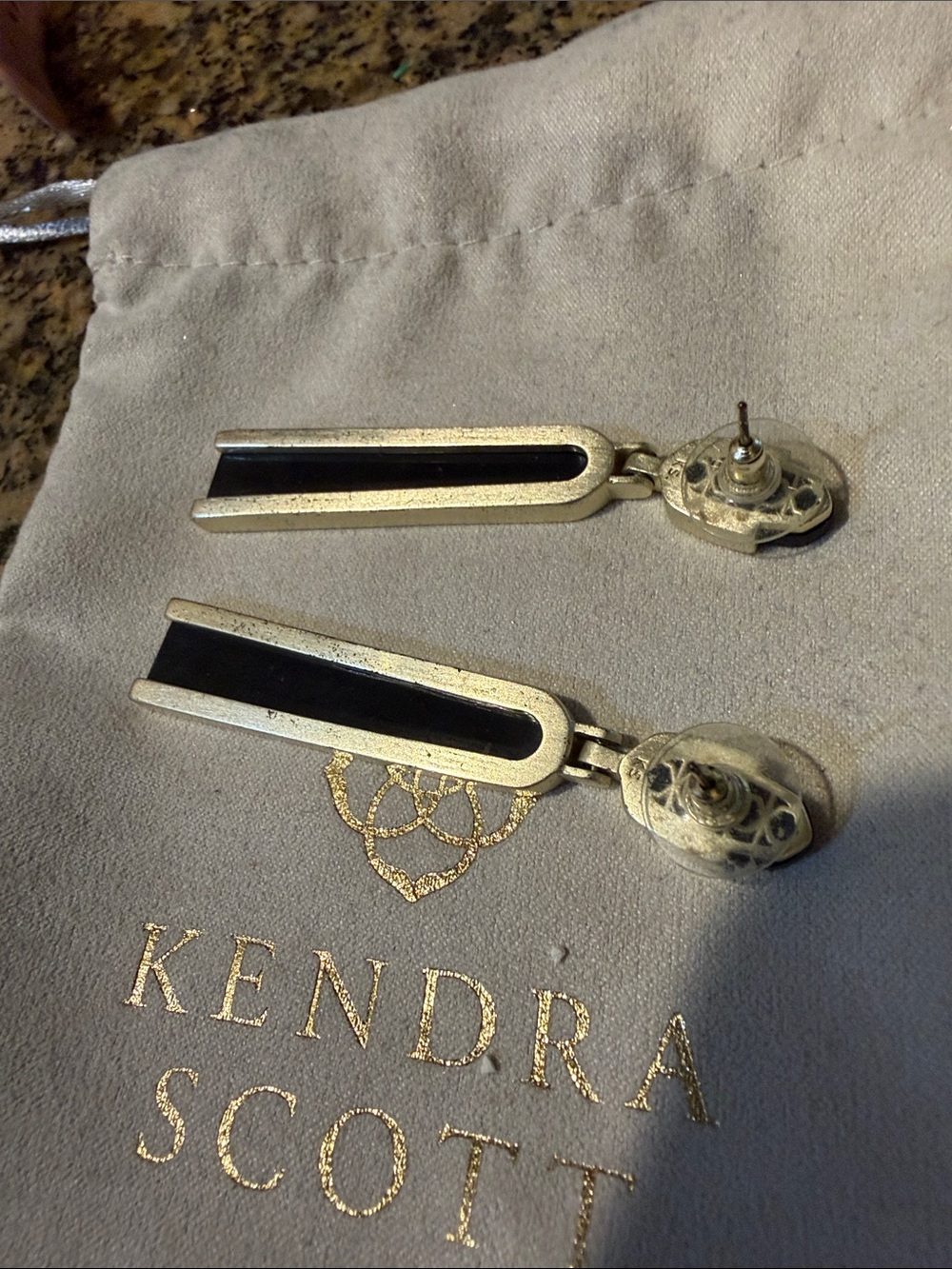 Kendra Scott Iridescent Abalone Drop Earrings in Blue-Green - Picture 4 of 5